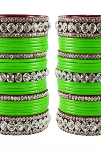 Extra Large Size  Acrylic Bangles Color Green & Maroon