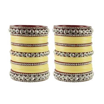 Extra Large Size  Acrylic Bangles Color Cream & Maroon 1
