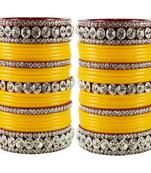 Extra Large Size  Acrylic Bangles Color Yellow & Maroon