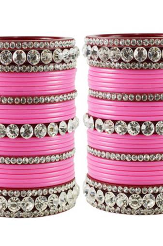 Extra Large Size  Acrylic Bangles Color Pink & Maroon