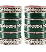 Extra Large Size  Acrylic Bangles Color Dark Green & Maroon