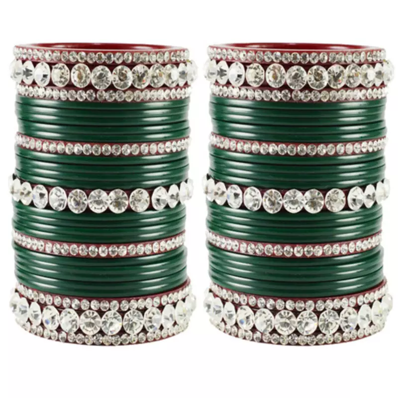 Extra Large Size  Acrylic Bangles Color Dark Green & Maroon