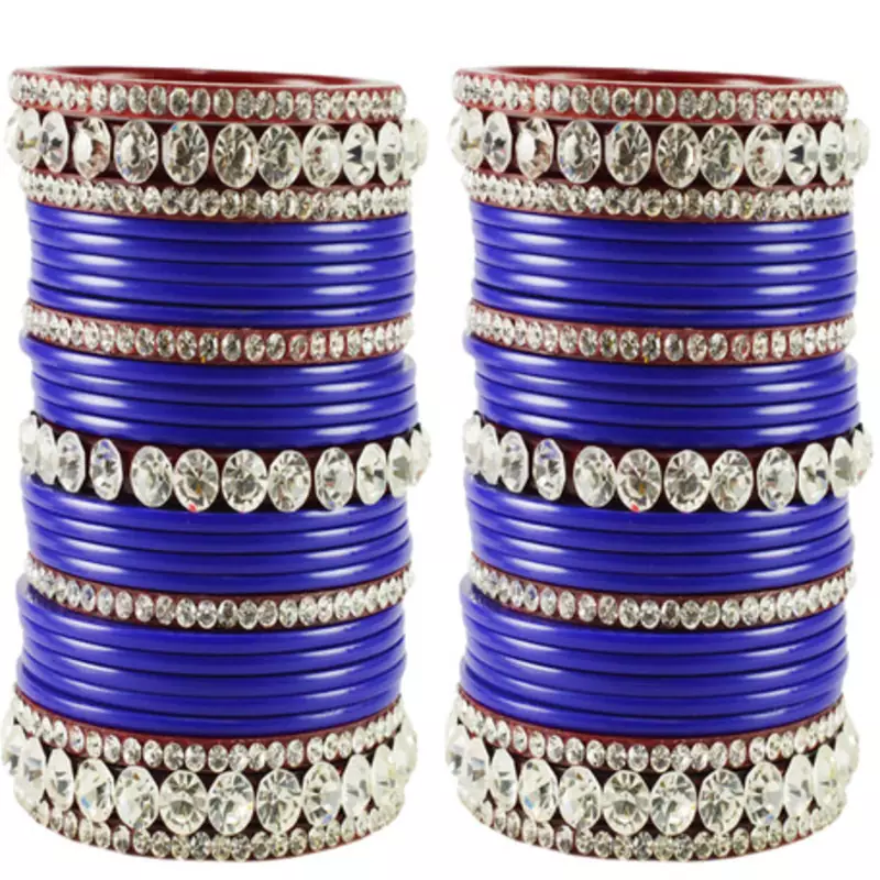 Extra Large Size  Acrylic Bangles Color Blue & Maroon