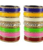 Extra Large Size  Brass & Acrylic Bangles Color Multicolor