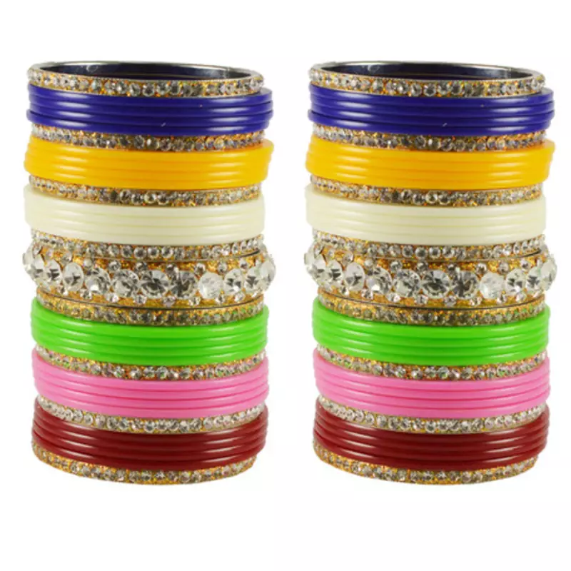 Extra Large Size  Brass & Acrylic Bangles Color Multicolor