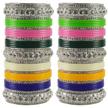 Extra Large Size  Brass & Acrylic Bangles Color Multicolor 1