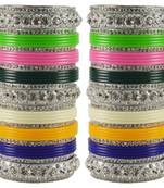 Extra Large Size  Brass & Acrylic Bangles Color Multicolor