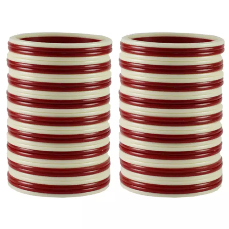 Extra Large Size  Acrylic Bangles Color Maroon & White