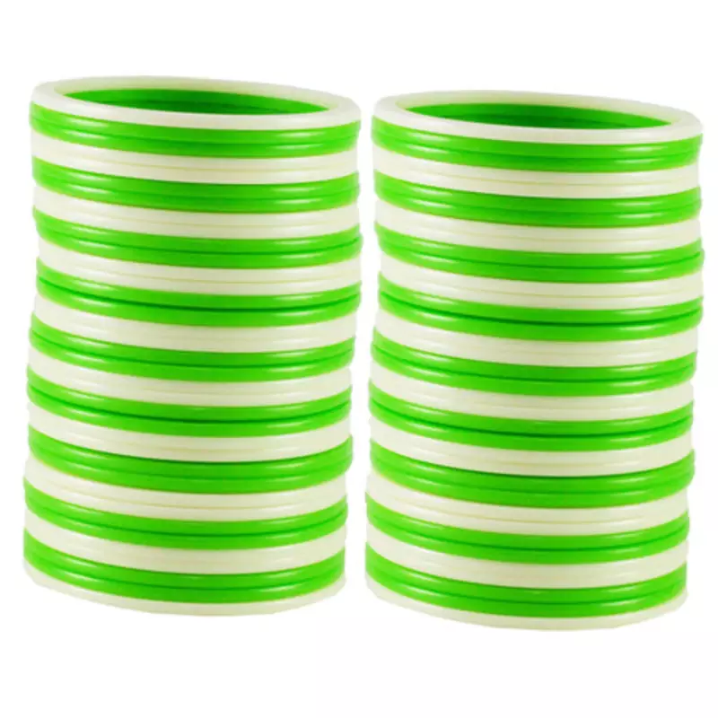 Extra Large Size  Acrylic Bangles Color Green & White