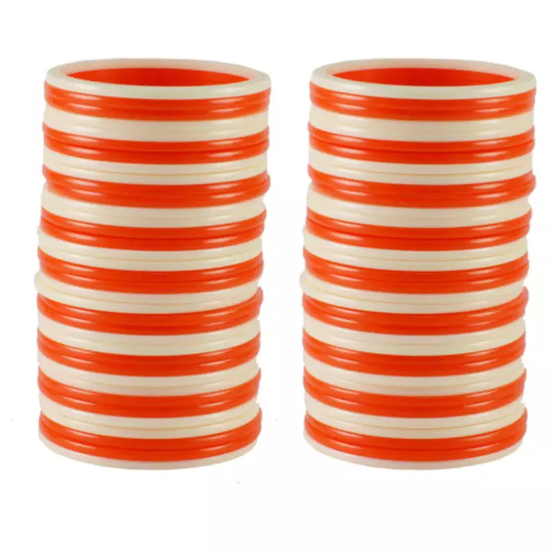 Extra Large Size  Acrylic Bangles Color Orange & White