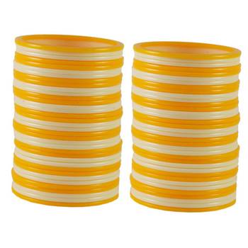 Extra Large Size  Acrylic Bangles Color Yellow & White 1
