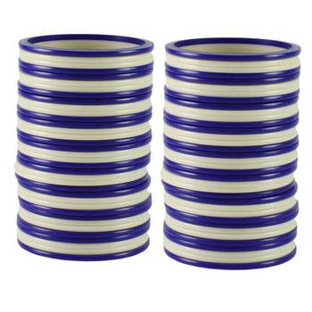 Extra Large Size  Acrylic Bangles Color Dark Blue & White 1