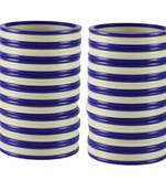 Extra Large Size  Acrylic Bangles Color Dark Blue & White