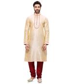 Beige Kurta Pyjama for Men's
