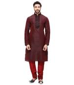 Red Kurta Pyjama Men's
