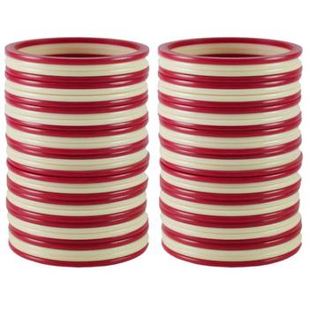 Extra Large Size  Acrylic Bangles Color Pink & White 1