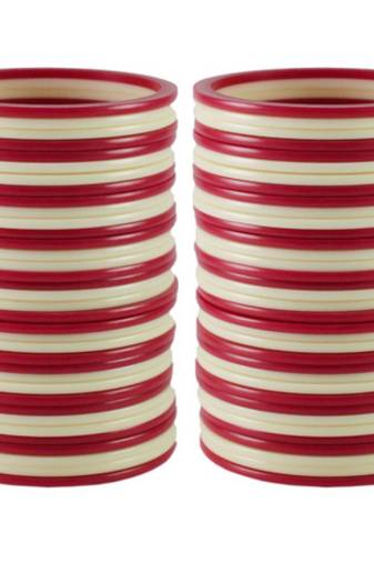 Extra Large Size  Acrylic Bangles Color Pink & White