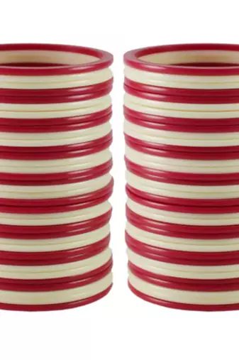 Extra Large Size  Acrylic Bangles Color Pink & White