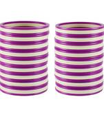 Extra Large Size  Acrylic Bangles Color Purple & White