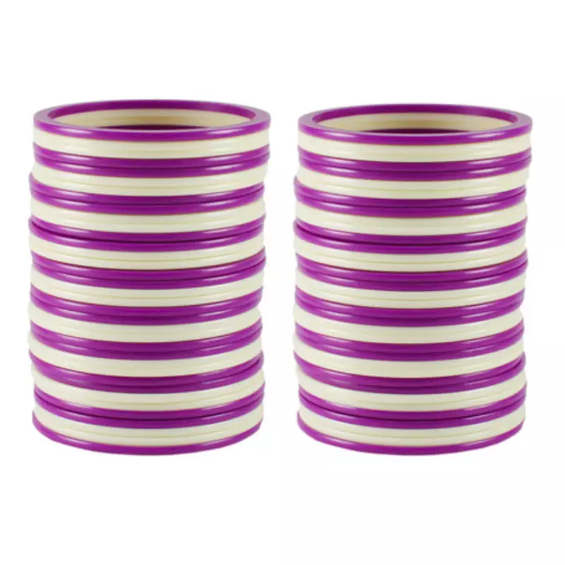 Extra Large Size  Acrylic Bangles Color Purple & White