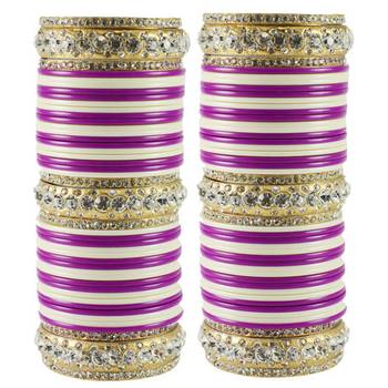 Extra Large Size  Brass & Acrylic Bangles Color Multicolor 1