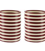 Extra Large Size  Acrylic Bangles Color Maroon & White