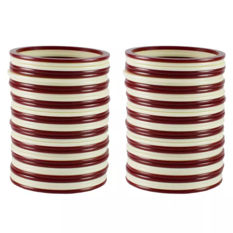 Extra Large Size  Acrylic Bangles Color Maroon & White