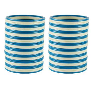 Extra Large Size  Acrylic Bangles Color Light Blue & White 1