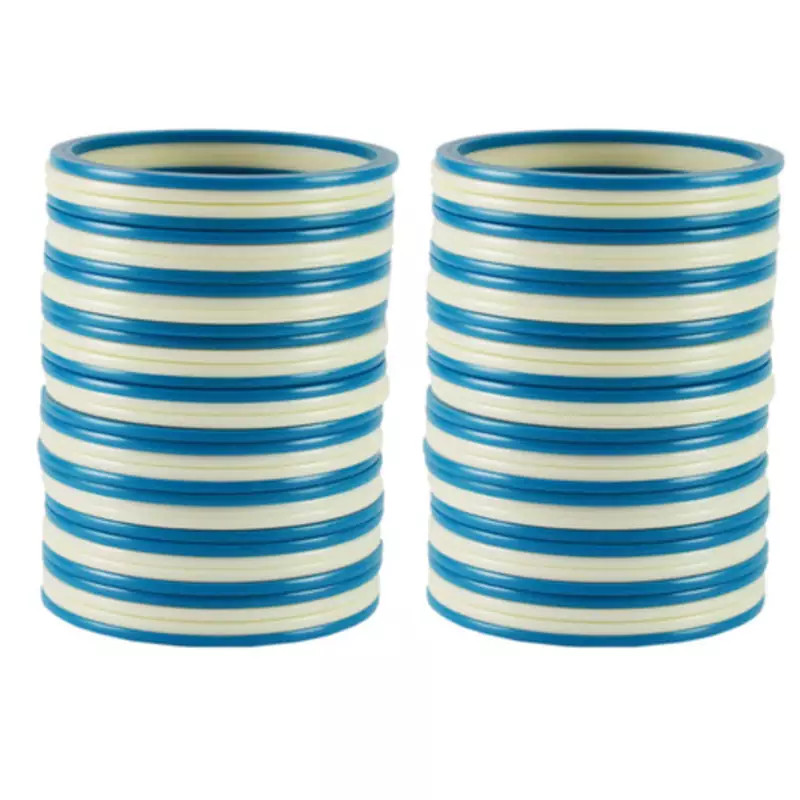 Extra Large Size  Acrylic Bangles Color Light Blue & White