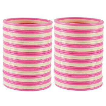 Extra Large Size  Acrylic Bangles Color Pink & White 1