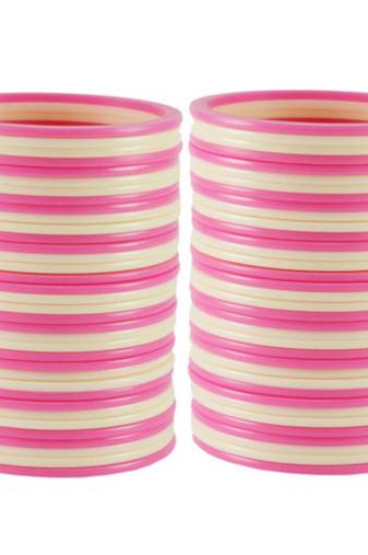 Extra Large Size  Acrylic Bangles Color Pink & White