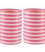 Extra Large Size  Acrylic Bangles Color Pink & White