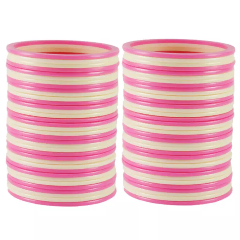 Extra Large Size  Acrylic Bangles Color Pink & White