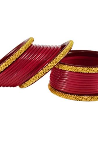 Extra Large Size  Brass & Acrylic Bangles Color Gajri