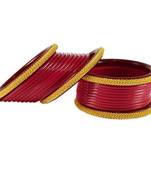 Extra Large Size  Brass & Acrylic Bangles Color Gajri