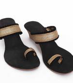 Bold Black stylish Wedges