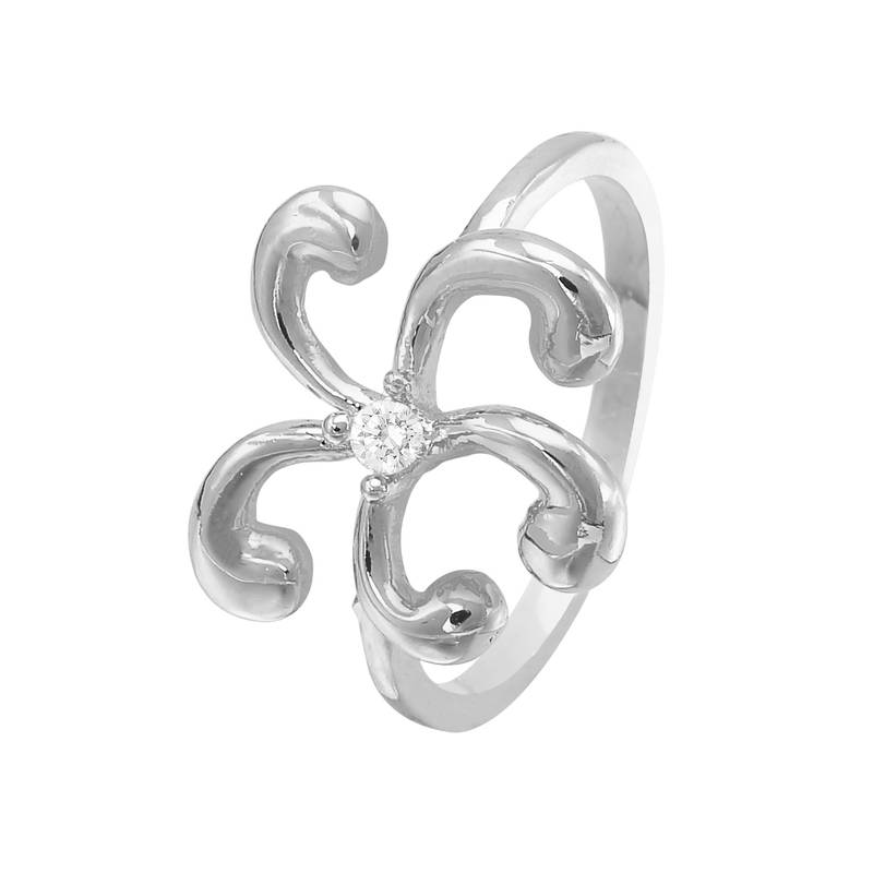 Cury Star Rhodium Plated Ring for Women