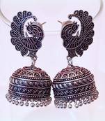 Tribal german silver jhumka earring
