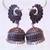Tribal german silver jhumka earring