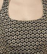 Black With Golden Velvet Embroidery  Padded Readymade Sleeveless Blouse
