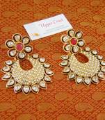Polki Pearl Partywear Earrings