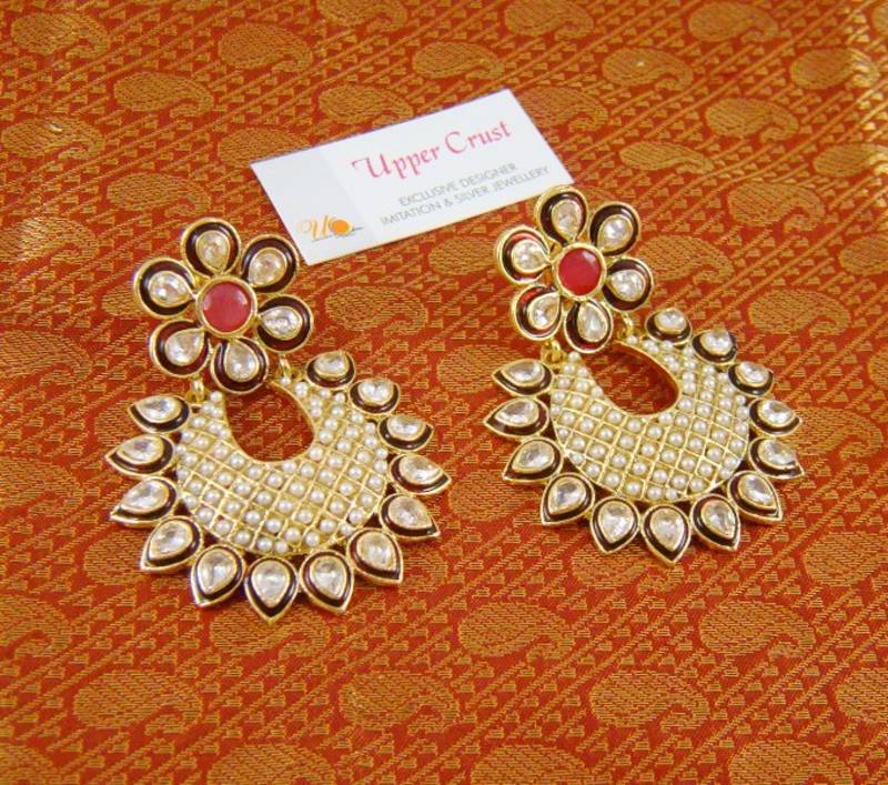 Polki Pearl Partywear Earrings