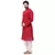 Men's Handloom Red Kurta Pyjama