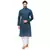 Men's Handloom Green Blue Kurta Pyjama