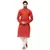Men's Handloom Red A Kurta Pyjama