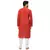 Men's Handloom Red A Kurta Pyjama