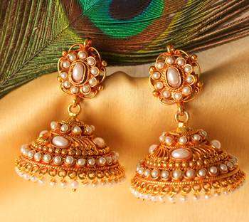 Beautiful Antique Pearl Jhumkas 1