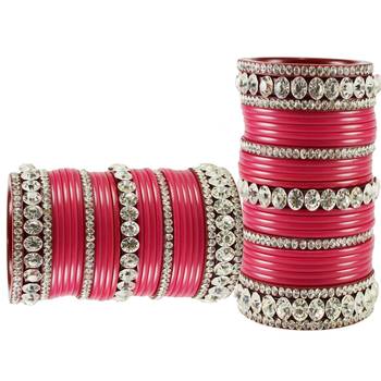 Extra Large Size  Acrylic Bangles Color Dark Pink & Maroon 2