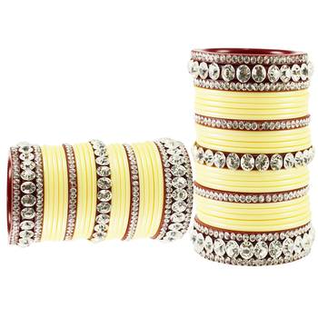 Extra Large Size  Acrylic Bangles Color Cream & Maroon 2