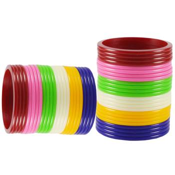 Extra Large Size  Acrylic Bangles Color Multicolor 2